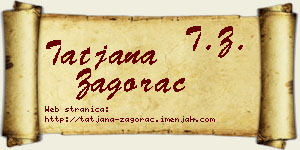 Tatjana Zagorac vizit kartica